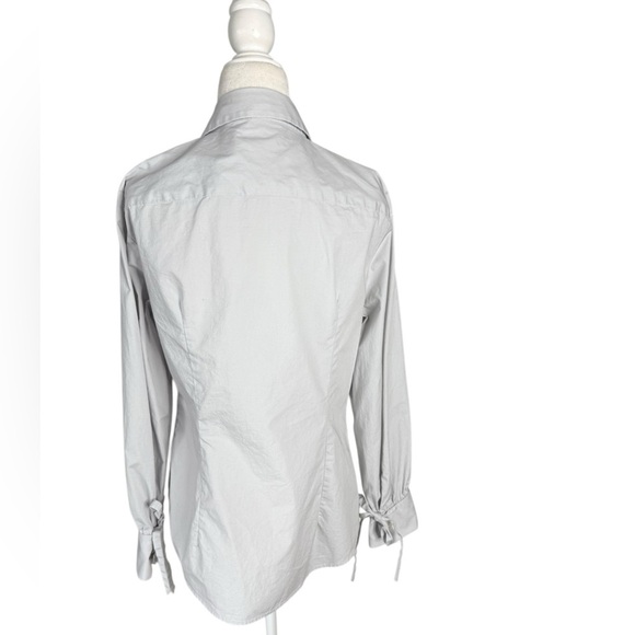 Banana Republic Factory Gray Long Sleeve Button Down Shirt size 10 - Picture 7 of 11